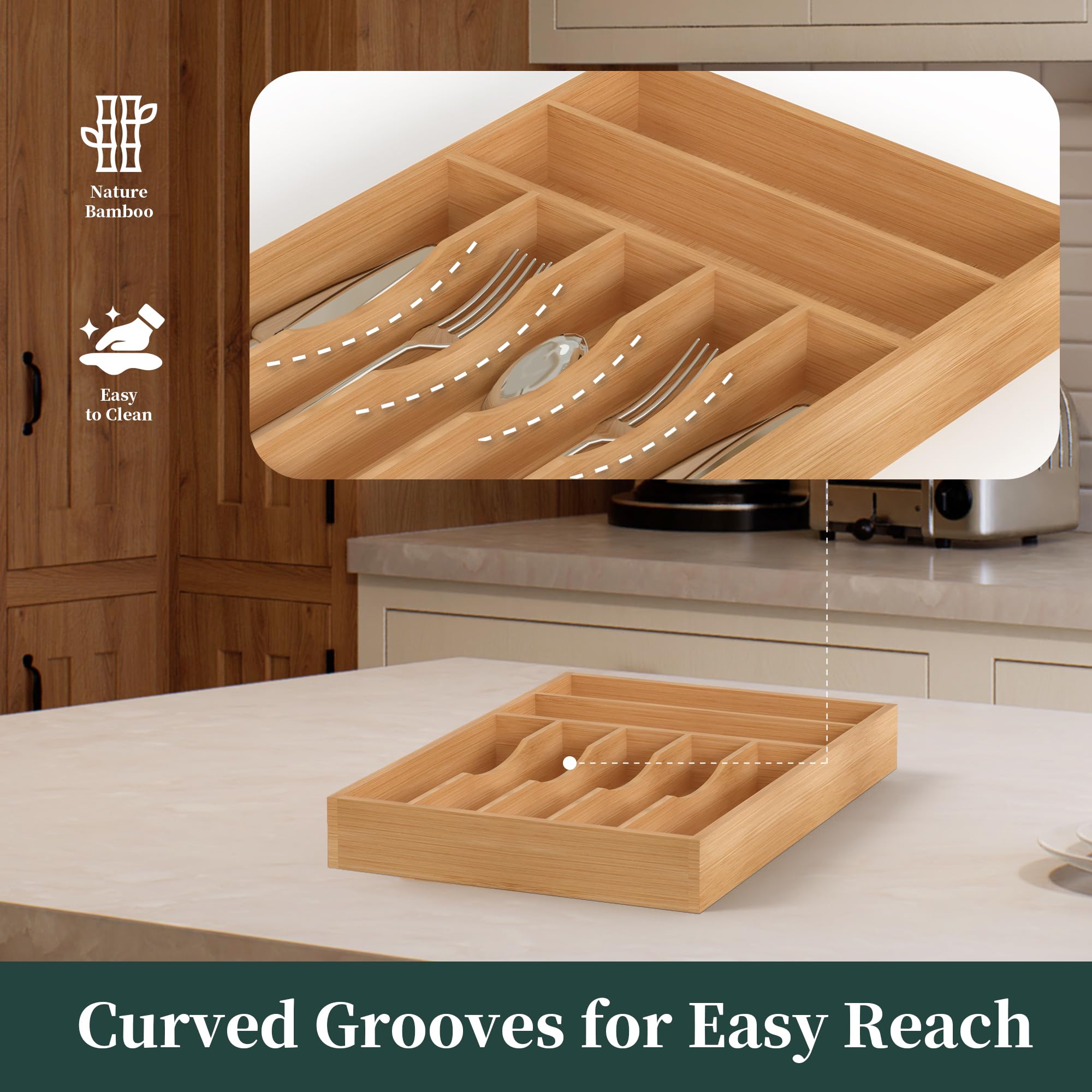 BEKVEM underside showing anti-slip pads that prevent tray movement and protect drawers