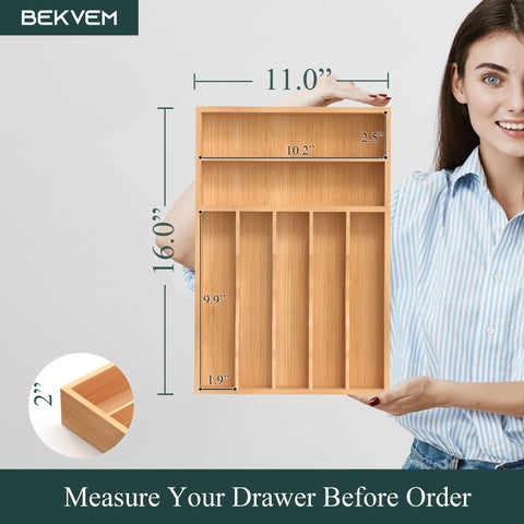 BEKVEM close-up of compartments and grooves keeping cutlery separated and organized