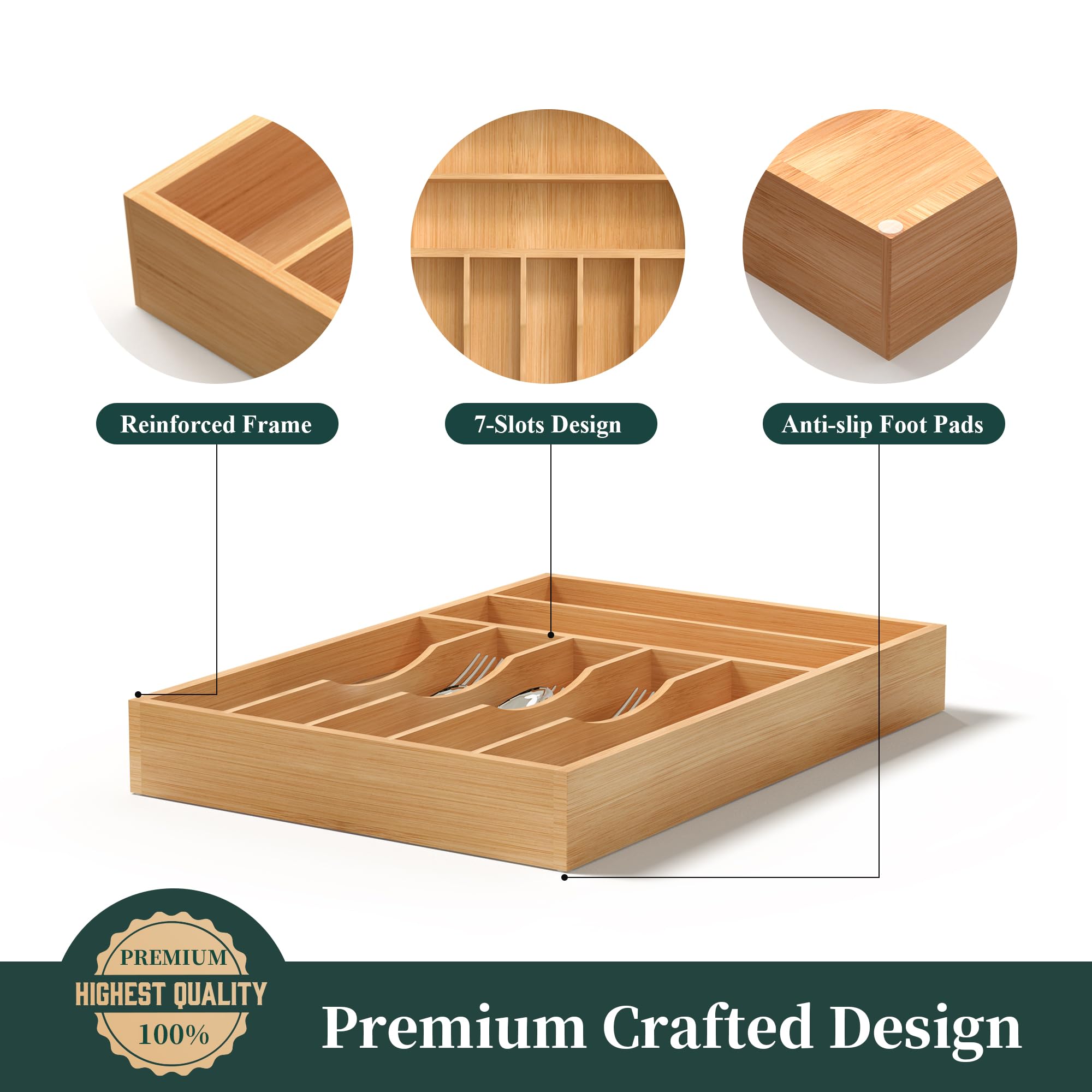 BEKVEM organized kitchen drawer lifestyle shot demonstrating neat storage and style