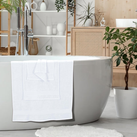Belizzi Home towels arranged in bathroom showing coordinated styling and practicality
