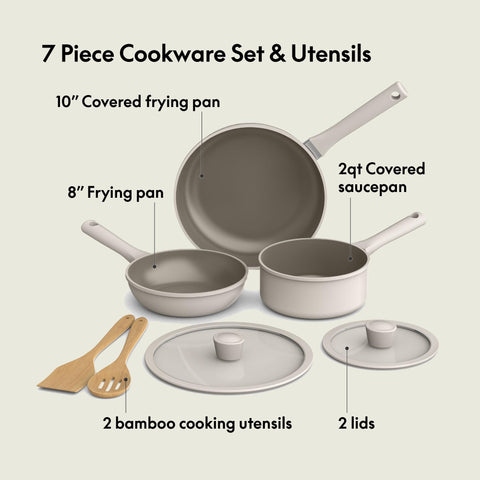 BELLA 8-inch frying pan profile showing nonstick interior for easy food release