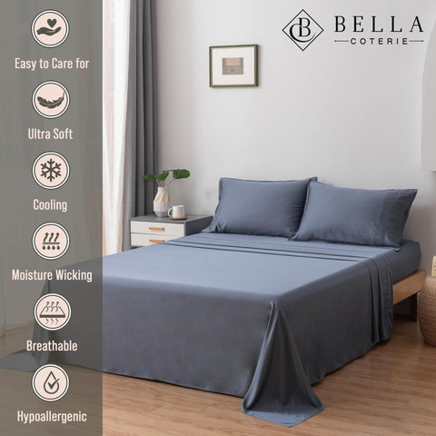BC BELLA COTERIE deep-pocket fitted sheet close-up demonstrating secure fit