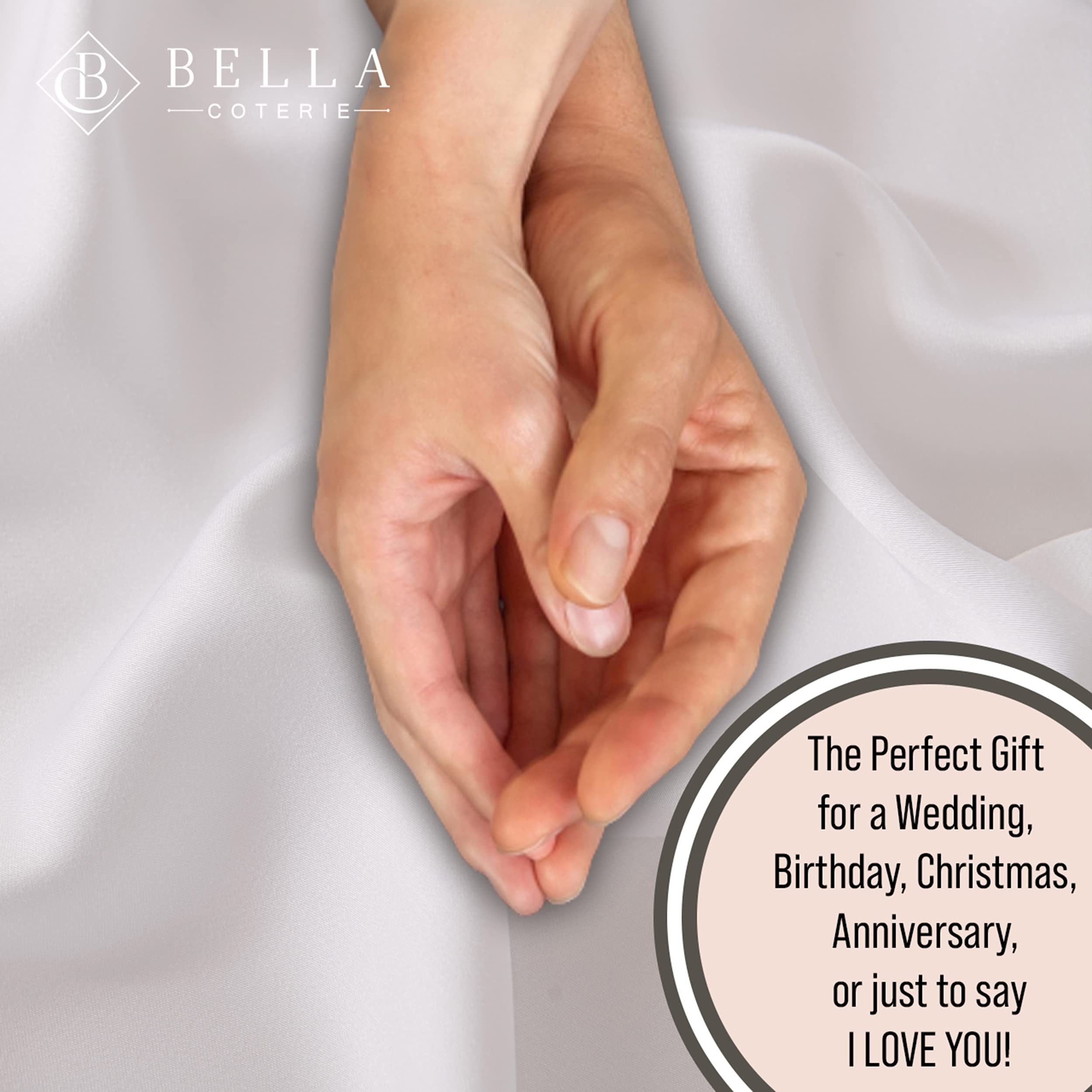 BC BELLA COTERIE sheets beside mattress showing scale and deep pocket capacity