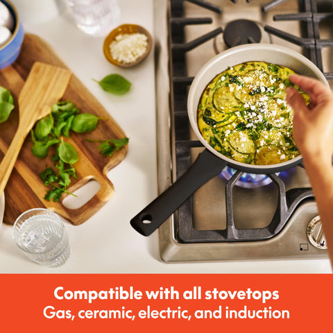 BELLA lifestyle kitchen scene with cooking showing stylish everyday performance