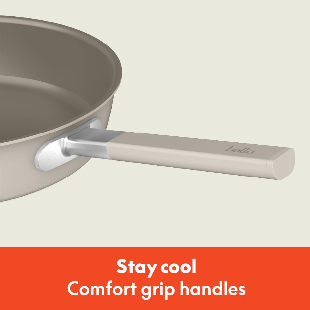 BELLA oatmilk cookware in oven demonstrates oven-safe convenience