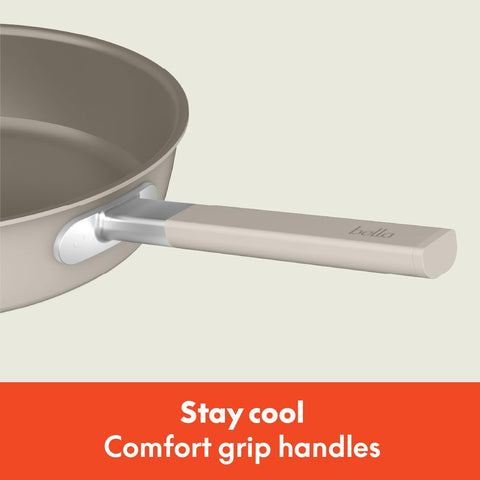 BELLA oatmilk cookware in oven demonstrates oven-safe convenience