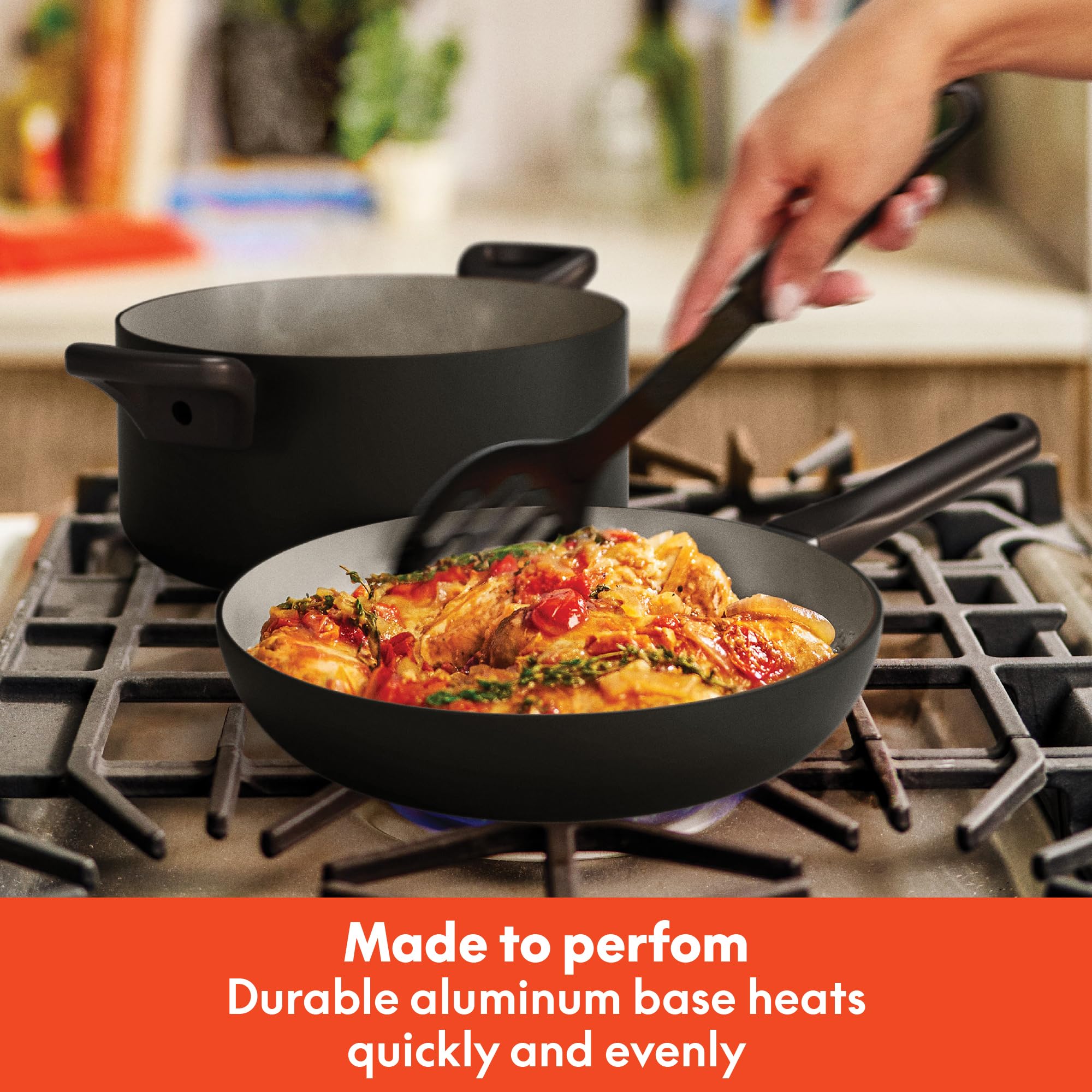 BELLA roasting pan with golden roast illustrating oven capability and even browning