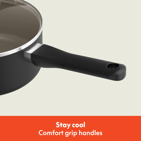 BELLA skillet on induction cooktop showing stovetop compatibility and fast heating