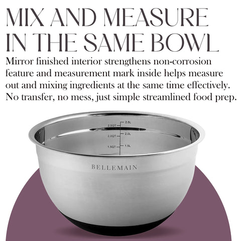 Bellemain lidded bowls stacked in refrigerator for compact fresh storage