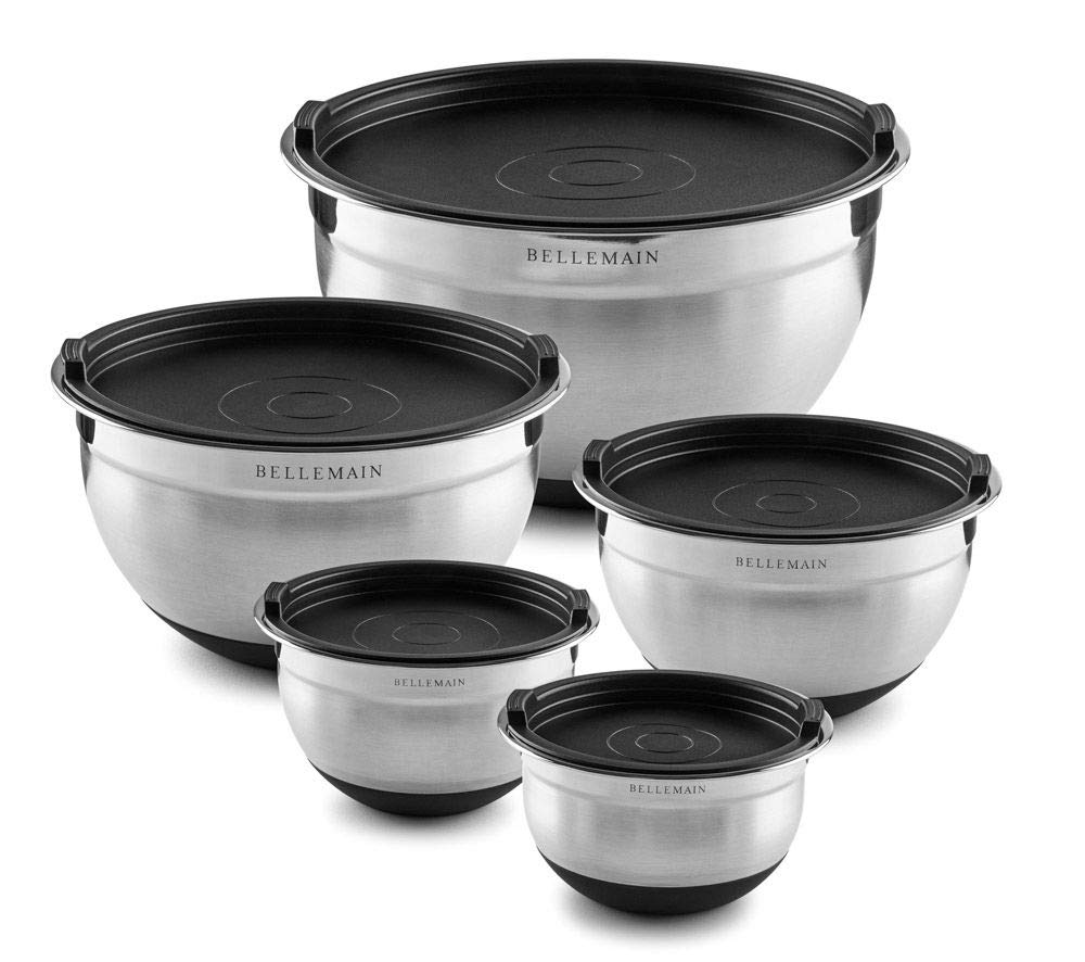 Bellemain front view of five-piece bowl set highlighting complete kit and versatility