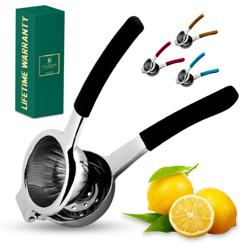 Bellemain front view metal lemon squeezer showing durable design and easy extraction