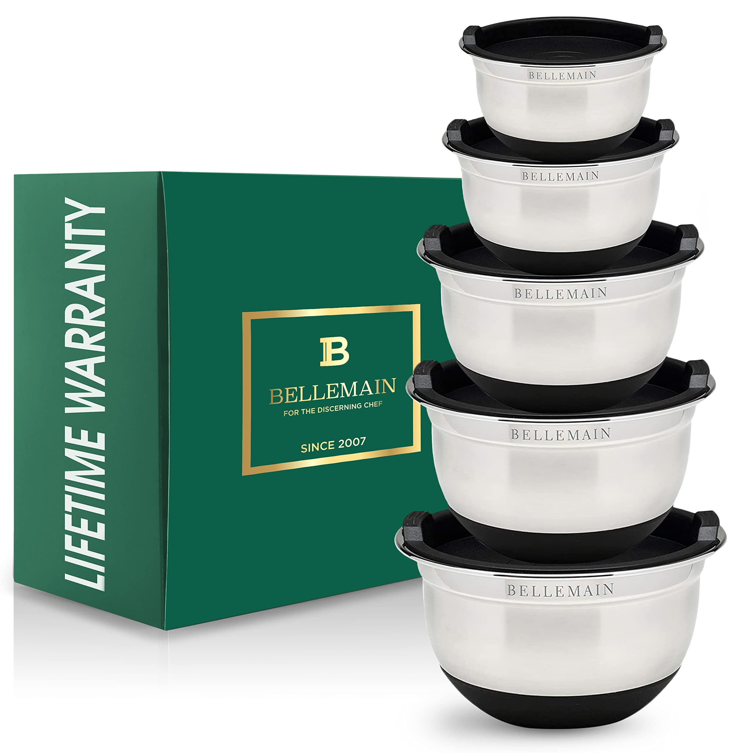 Bellemain in-use mixing batter with whisk demonstrating effortless preparation