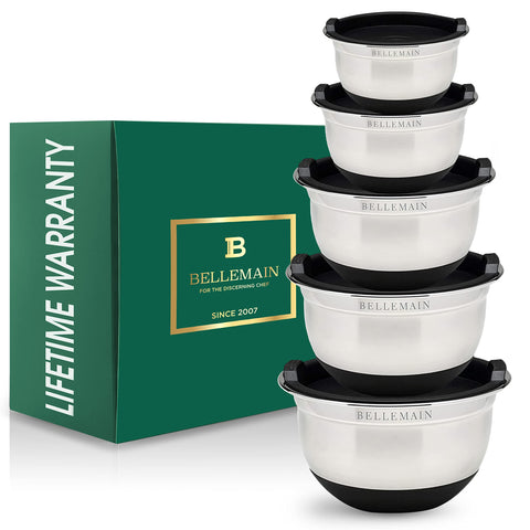 Bellemain in-use mixing batter with whisk demonstrating effortless preparation