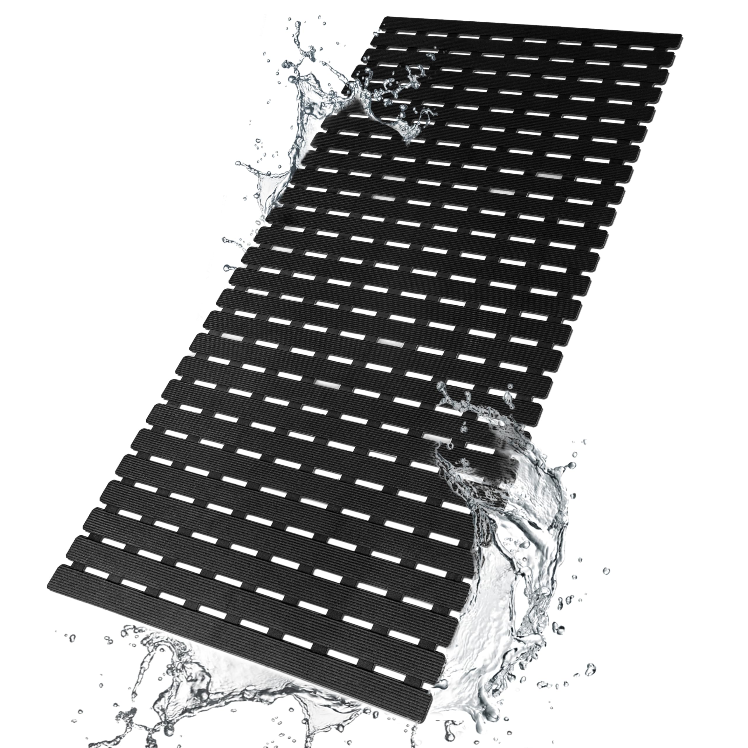 BEMISO mat front view showing design and neutral color for coordinated decor