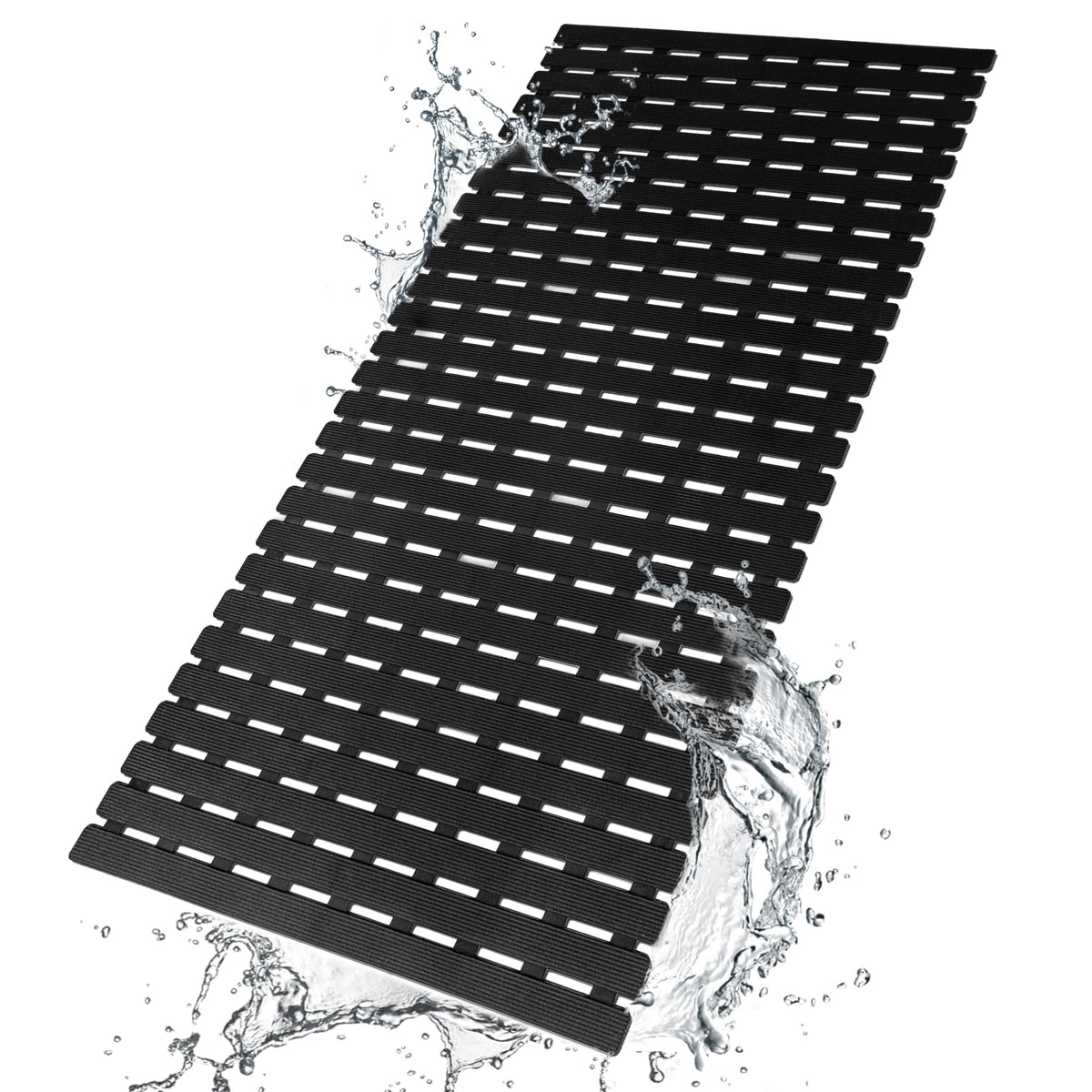 BEMISO mat front view showing design and neutral color for coordinated decor