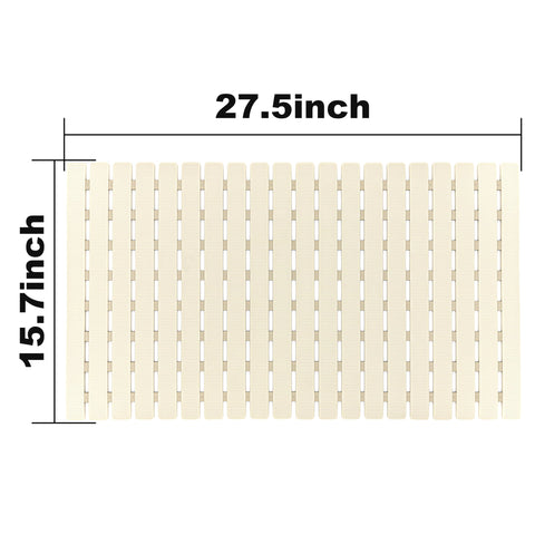 BEMISO mat beside ruler showing 27.5 x 15.7 inch scale