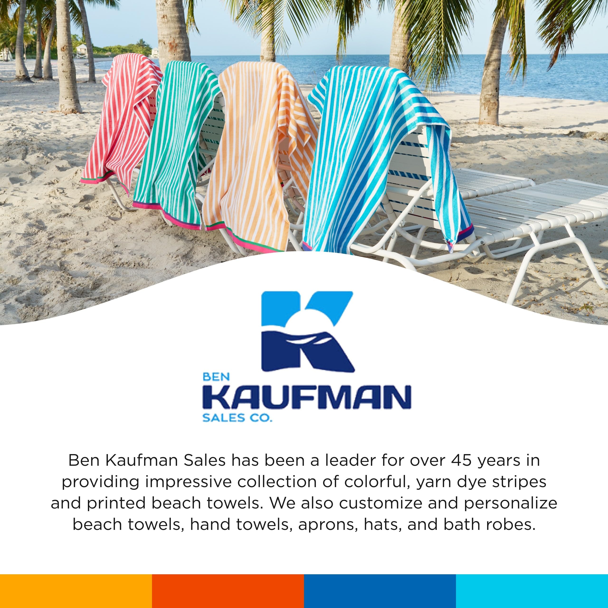 BEN KAUFMAN SALES CO size label and packaging showing dimensions and contents