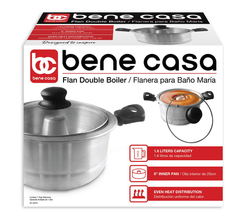 Bene Casa bain‑marie water level showing correct fill for consistent cooking benefit