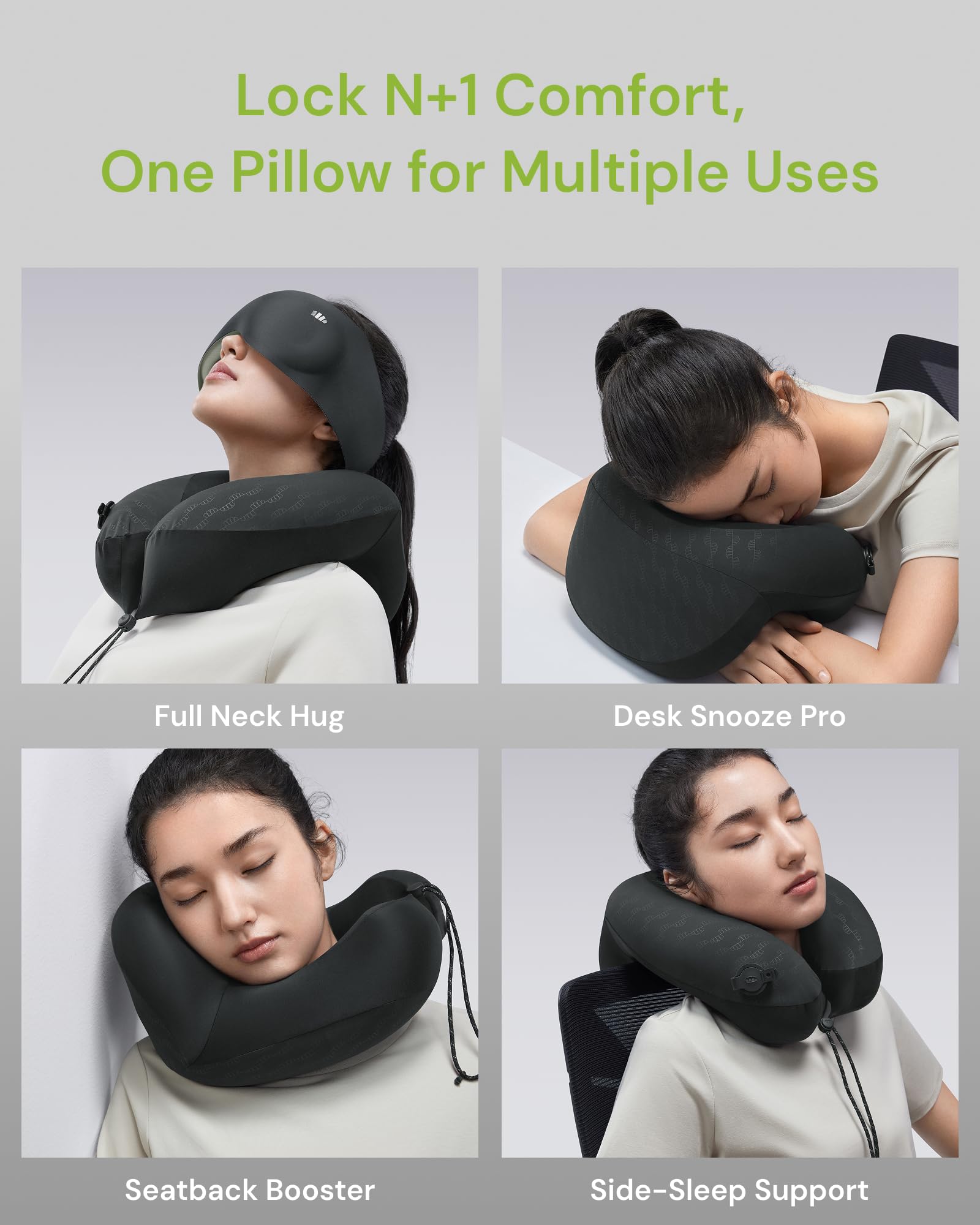 BENEUNDER using storage bag as pump to inflate pillow for adjustable firmness