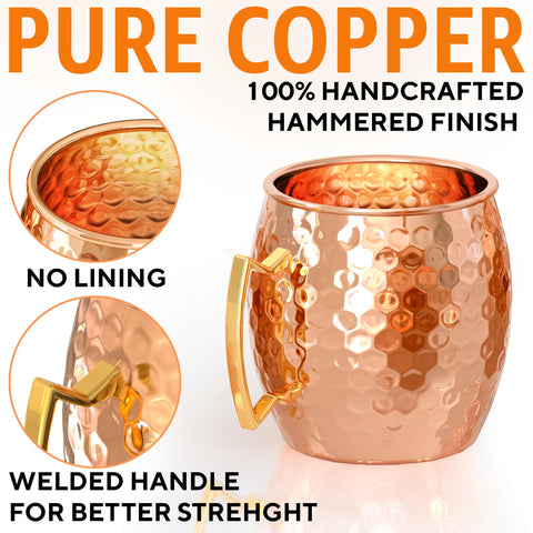 Benicci close-up of handcrafted copper texture highlighting quality craftsmanship