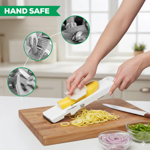 Benriner julienne blade creating uniform vegetable sticks for stir-fry