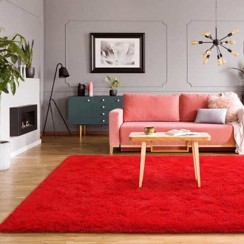 BENRON rug under coffee table showing scale and room-defining benefit