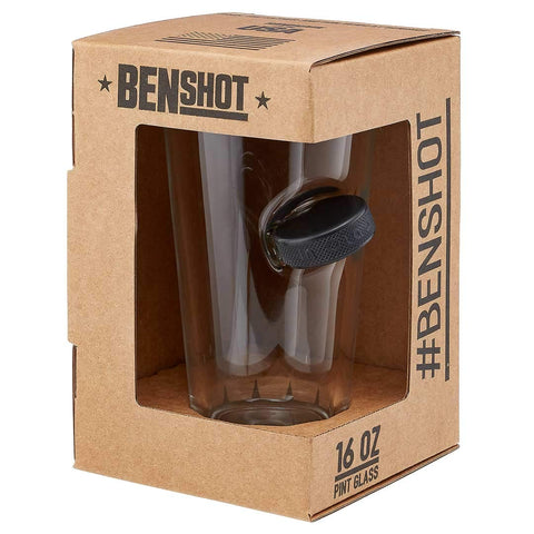 BenShot side profile with beer pour highlighting stable base and balance