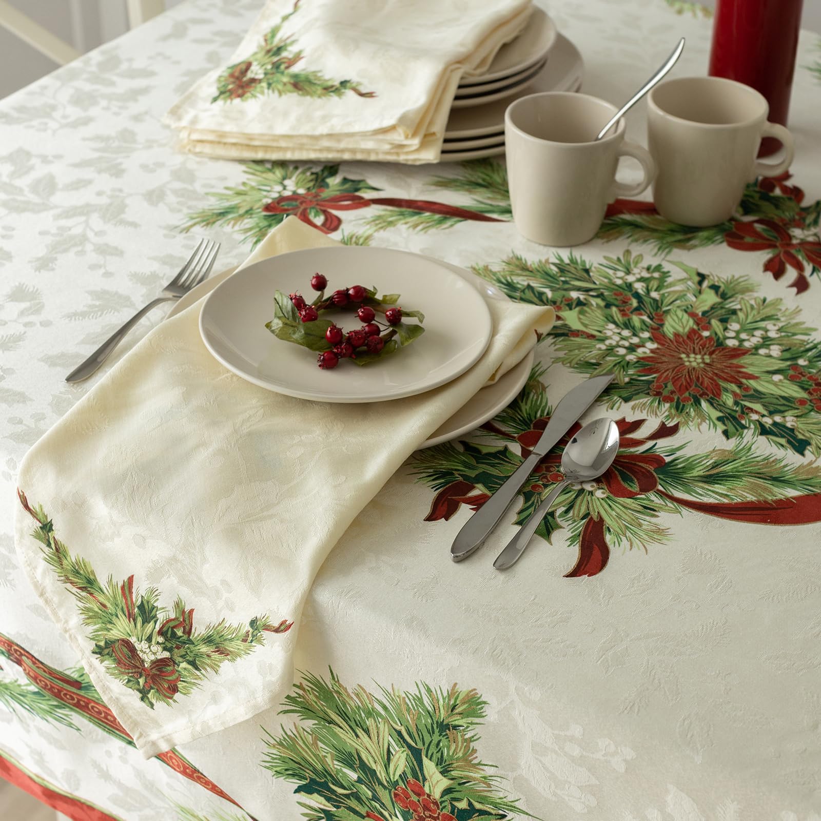 Benson Mills coordinated napkin pair showing matching pattern for a unified tablescape