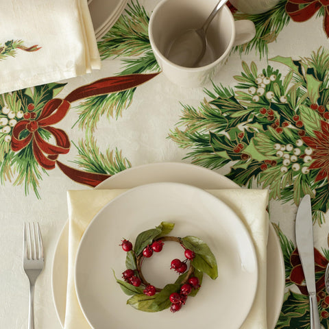 Benson Mills coordinating napkin set styled to complete holiday table