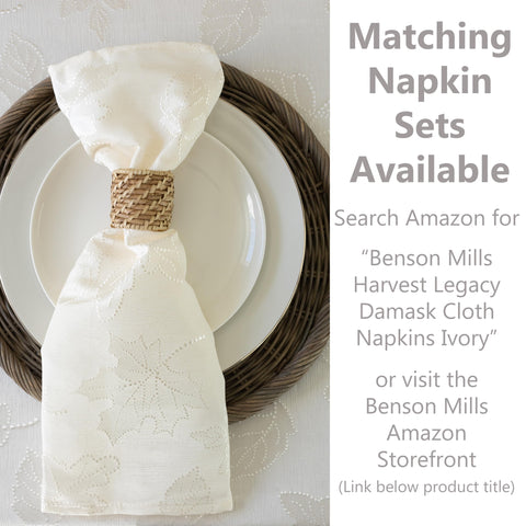 Benson Mills close-up of damask weave showing texture and durable finish