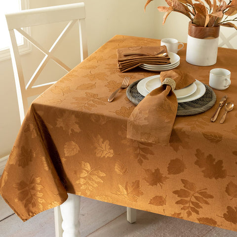 Benson Mills table setting with tablecloth highlighting seasonal styling and cohesive look