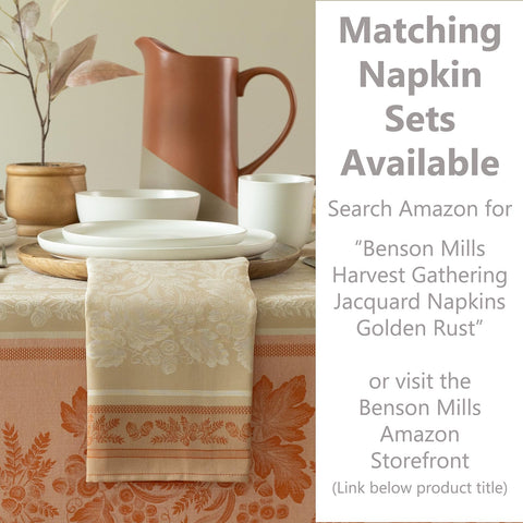 Benson Mills close-up jacquard texture shows woven leaf pattern for depth