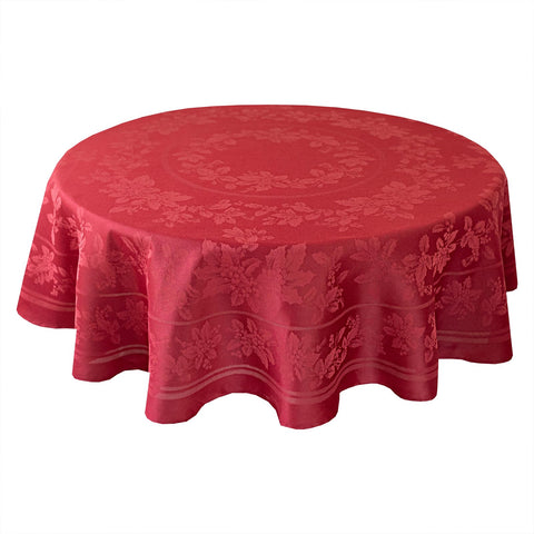 Benson Mills coordinated napkin placed on tablecloth showing matching pattern and cohesive tabletop look
