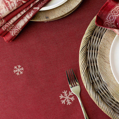 Benson Mills folded napkins nearby indicating matching napkins available to coordinate