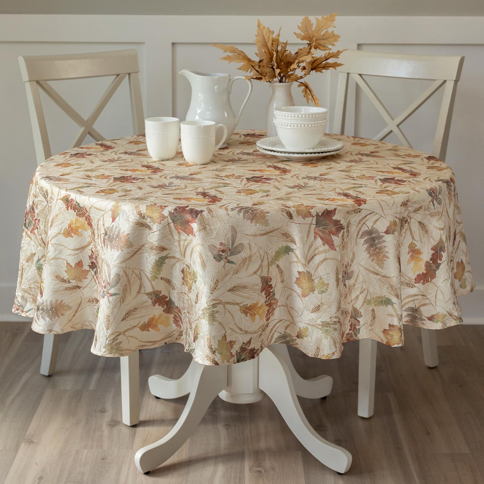 Benson Mills front view showing leaf pattern and elegant drape benefit