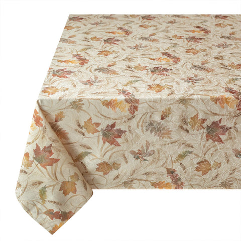 Benson Mills full table set with cloth, plates, and centerpiece highlighting elegant fall styling