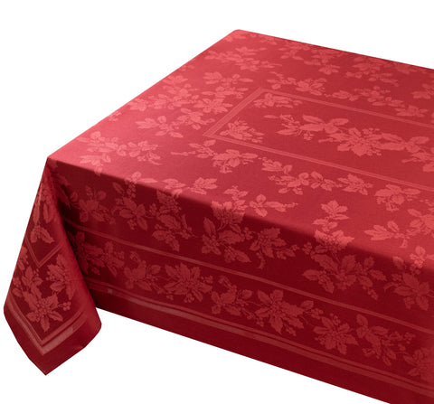 Benson Mills styled holiday table setting showing cloth in use and benefit of cohesive seasonal decor