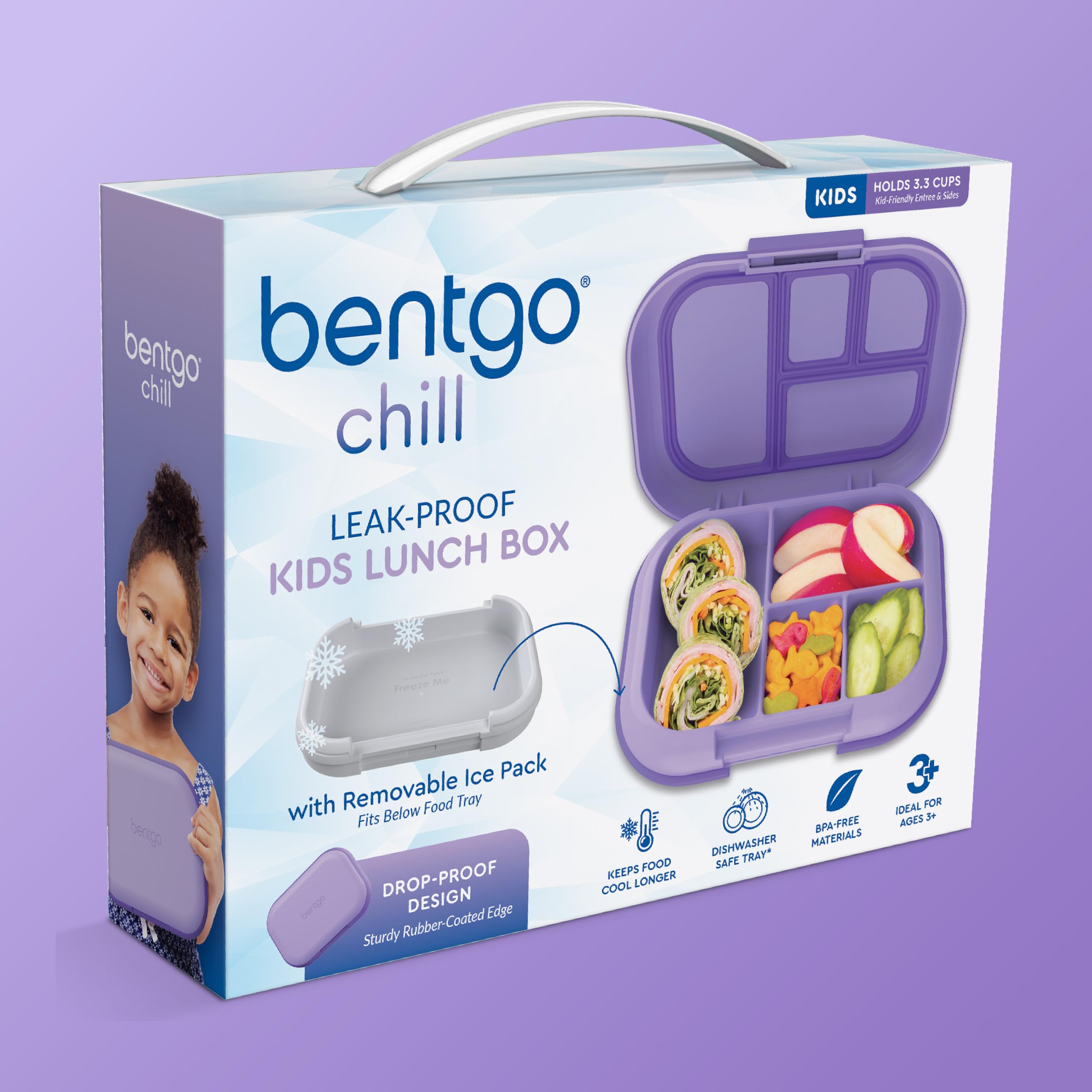 Bentgo inside backpack at school pickup showing ready-to-go meal solution