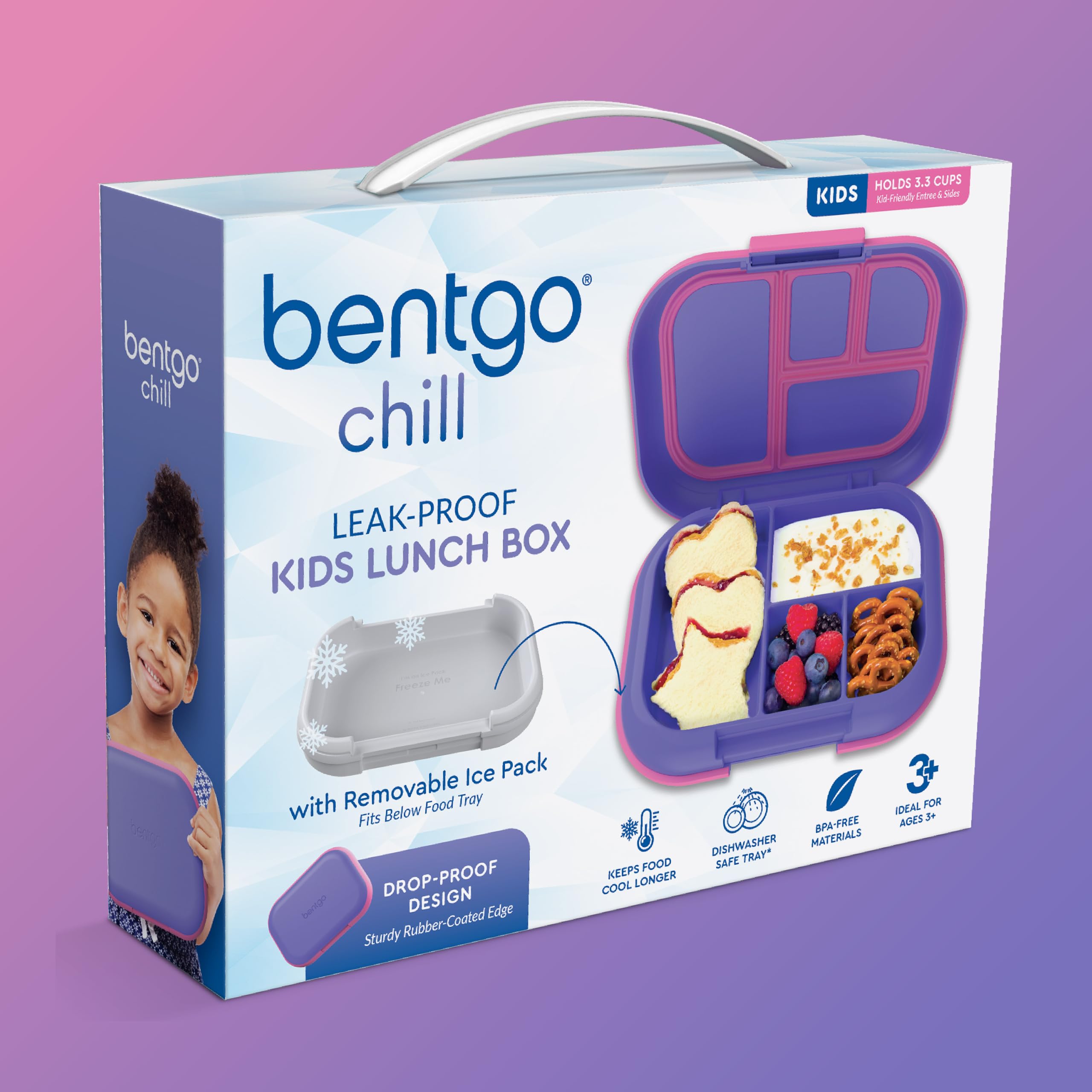 Bentgo placed on school table with child showing everyday practicality benefit