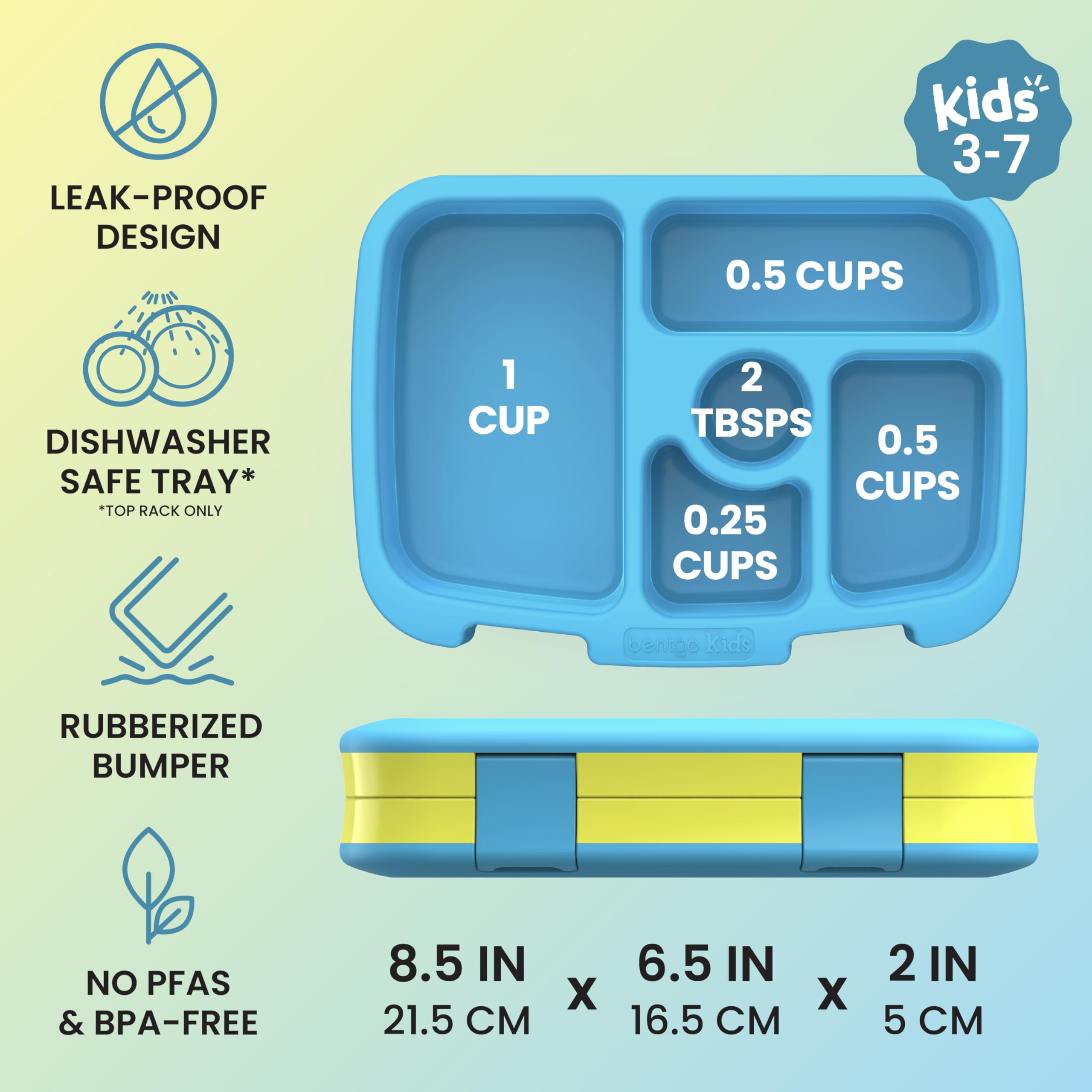 Bentgo compartments filled with fruit, sandwich, and snacks to inspire balanced lunches