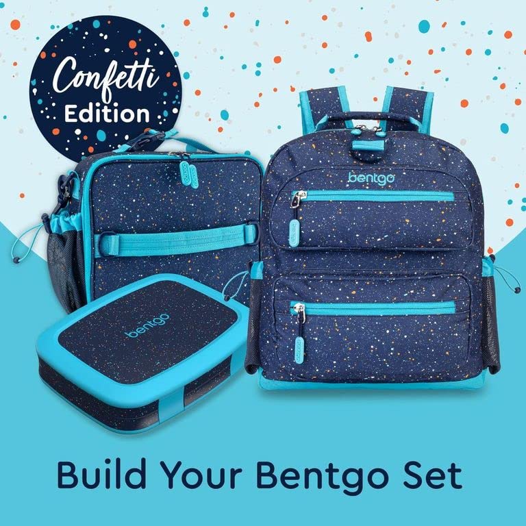 Bentgo inside backpack to show scale and travel-ready convenience