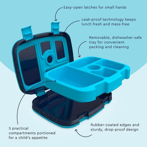 Bentgo latch and handle detail highlighting simple kid-friendly closure