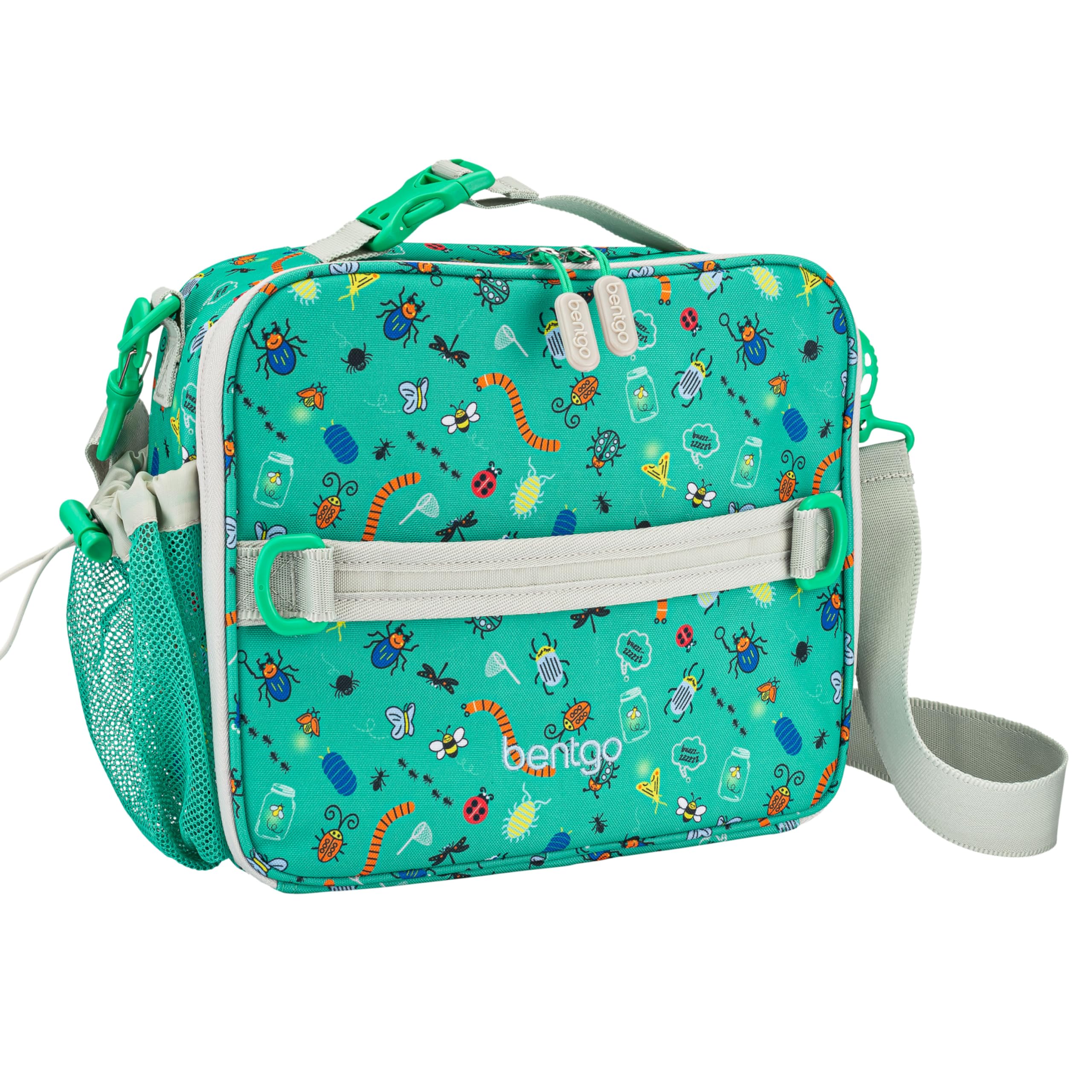 Bentgo front view of printed lunch bag showing durable design and easy access