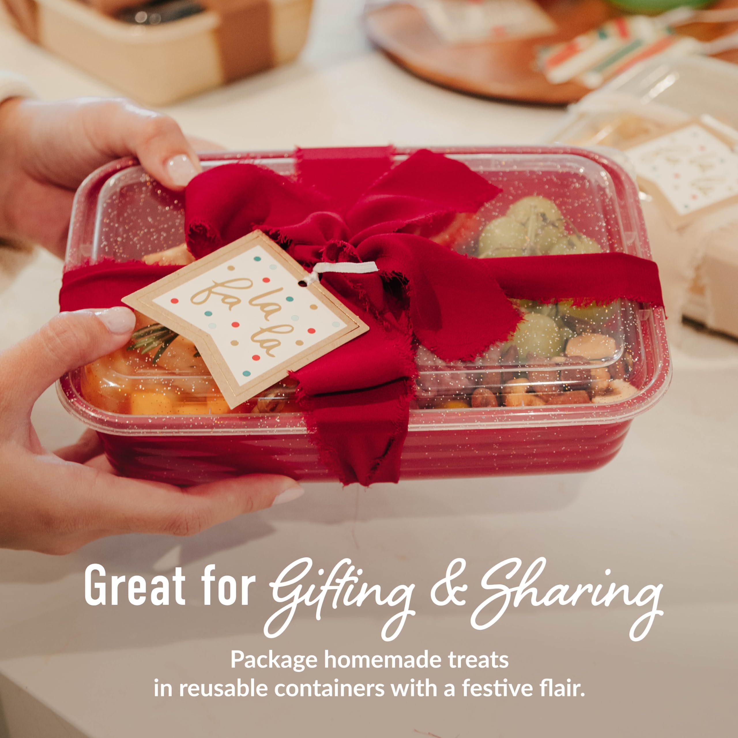 Bentgo container filled with holiday turkey demonstrating 4-cup capacity