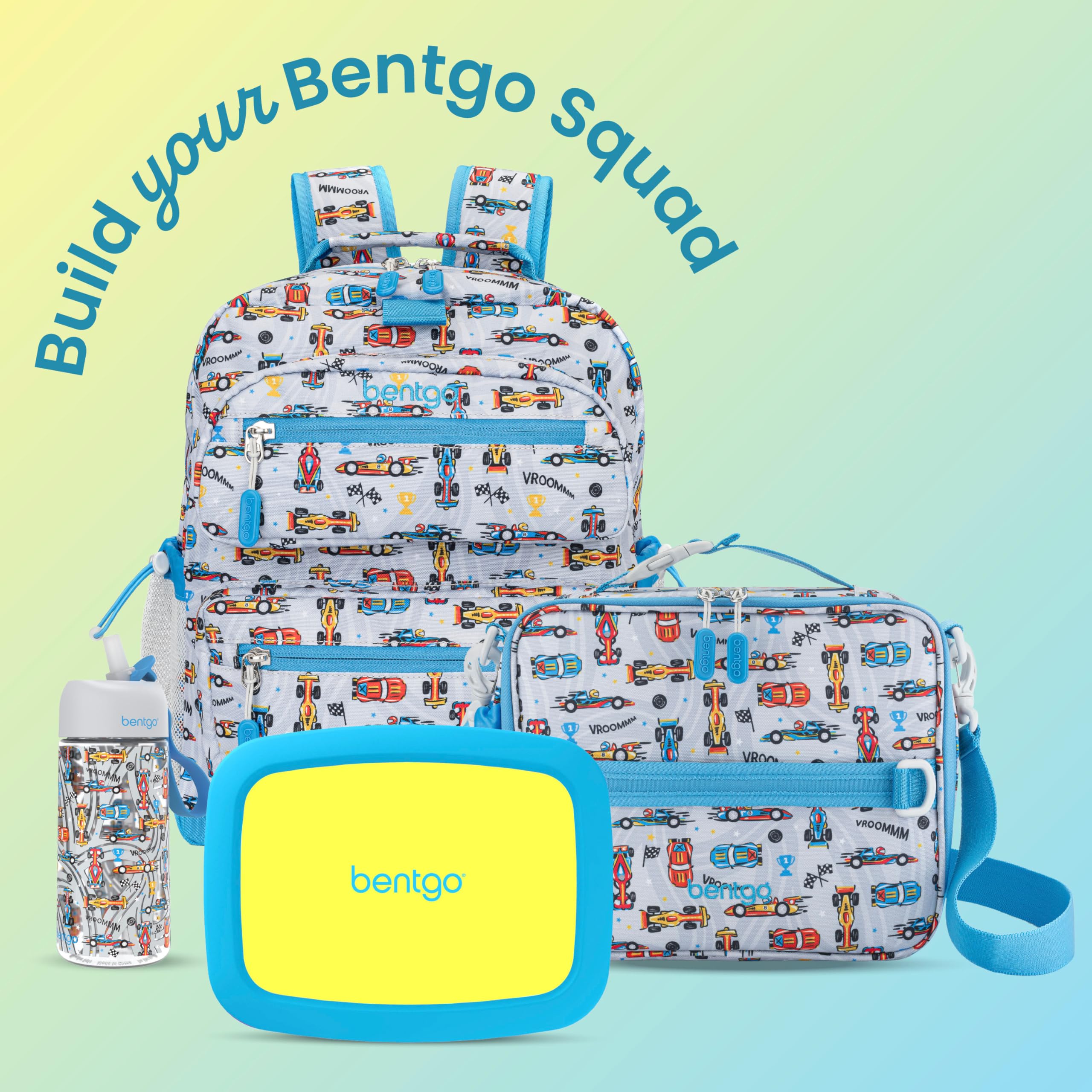 Child carrying Bentgo lunchbox outdoors showing portability and independence benefits
