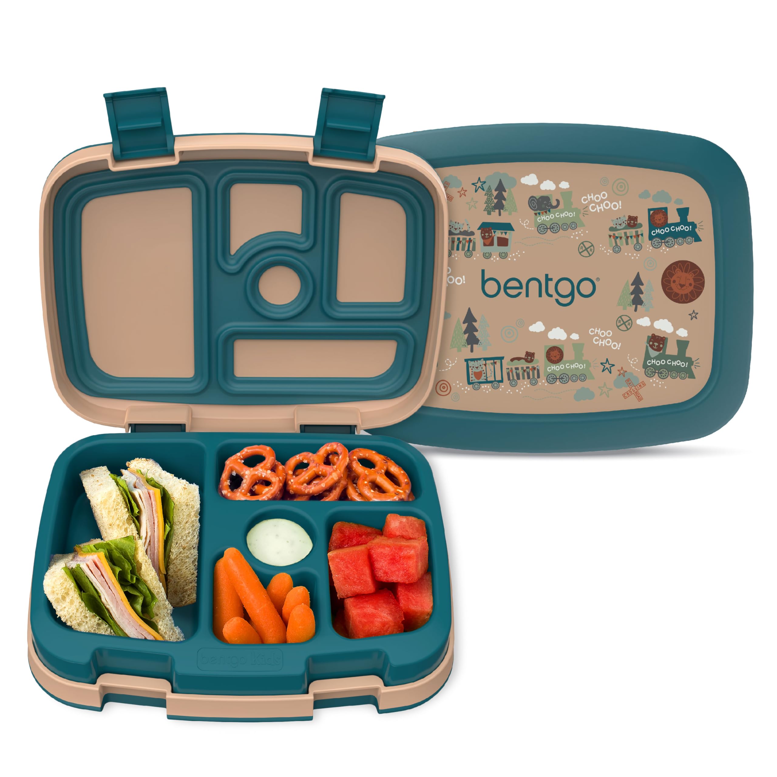 Bentgo front view showing colorful lunchbox and compartments for easy packing