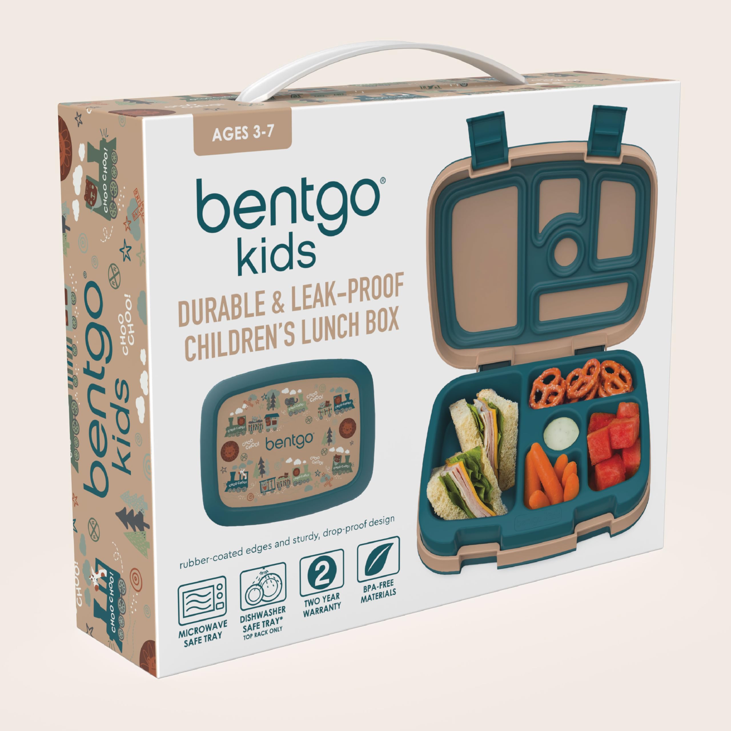 Bentgo on a school table with packed lunch showing family-friendly use