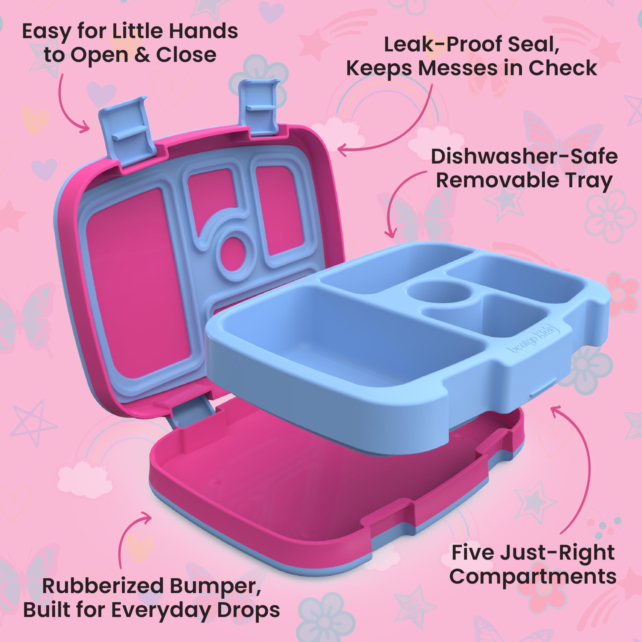 Bentgo packed lunch inside backpack demonstrating portability and neat storage