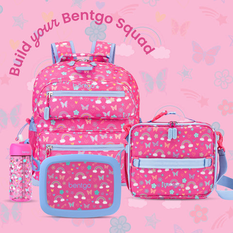 Bentgo decorative print on lid showing colorful pattern that kids enjoy
