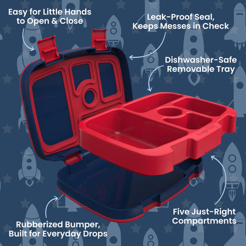 Bentgo Kids rubber-coated edge detail protecting against drops